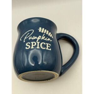 Destination Holiday Pumpkin Spice Coffee Mug Navy Blue Speckled Ceramic Fall Cup